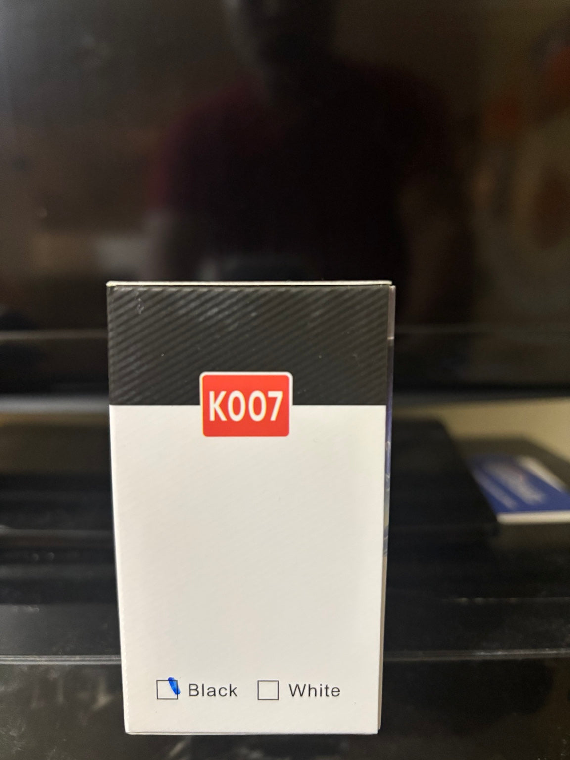 Owner photograph of K007 retail box marked Black