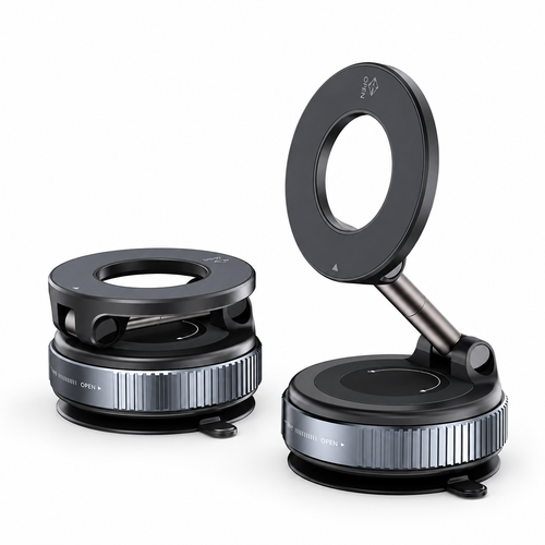 Luna supplier image showing the black K007 phone holder folded and upright; one holder included