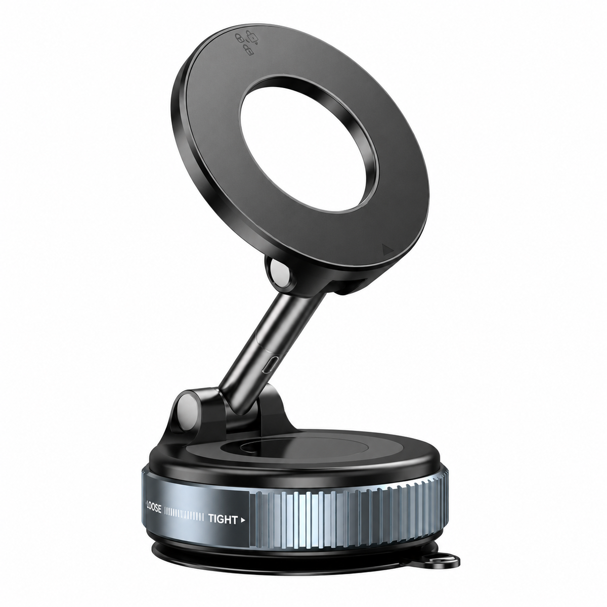 Luna supplier image of black K007 magnetic phone holder upright